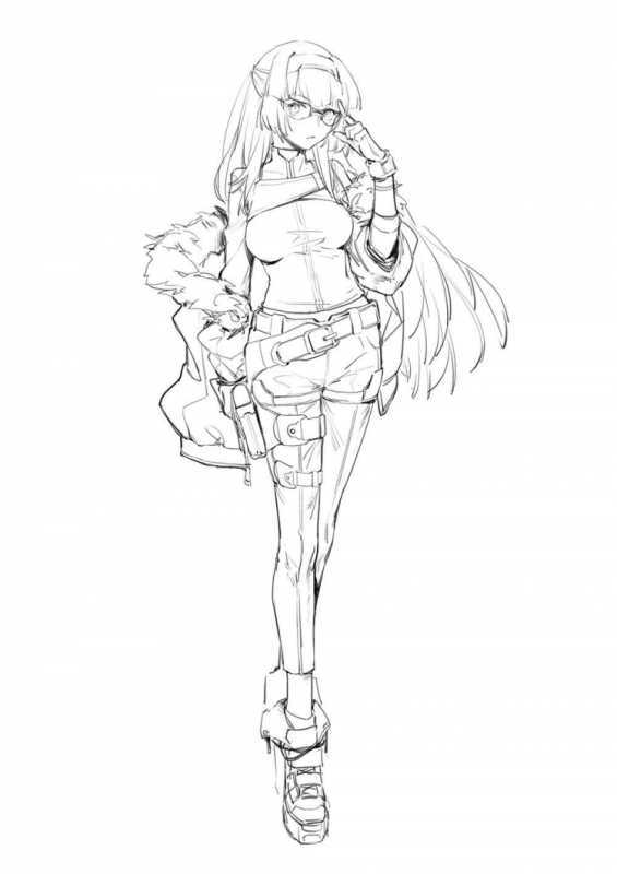 Аниме для срисовывания карандашом