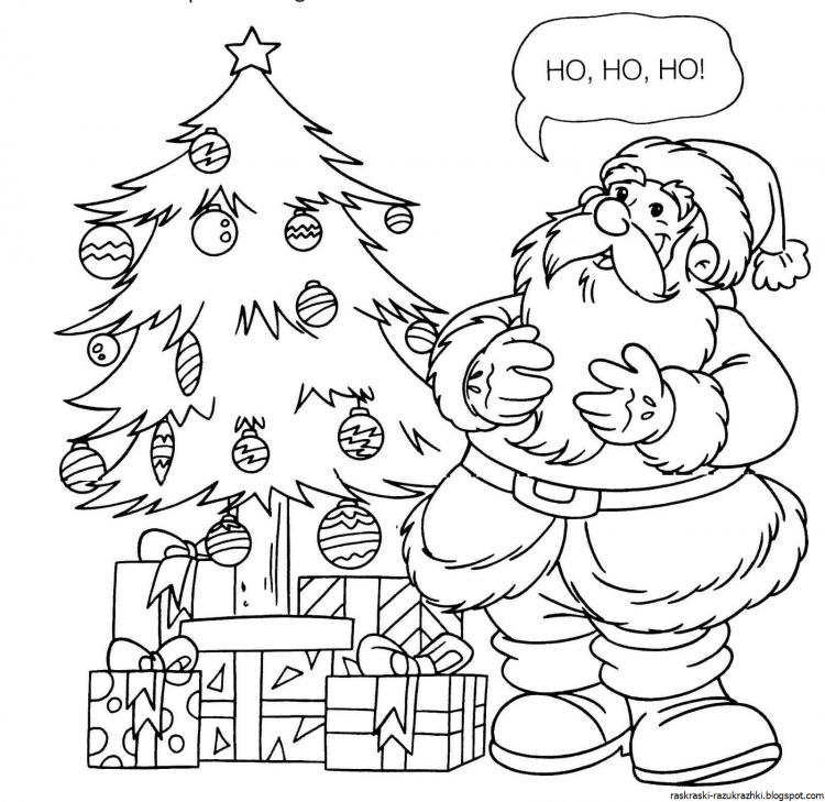 Новогодняя раскраска