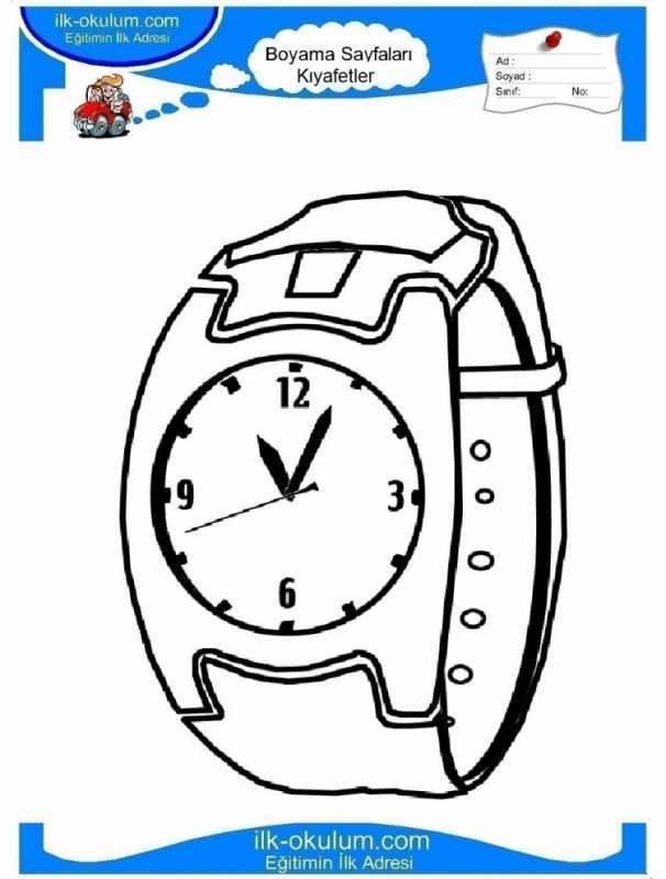 Часы карандашом для детей