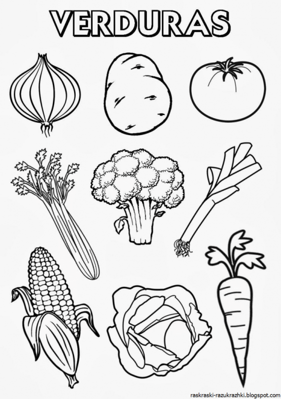 Трафареты овощей и фруктов