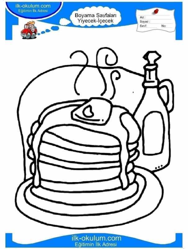 Кулинария раскраска для детей