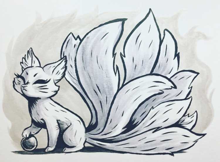 Кумихо лиса арт