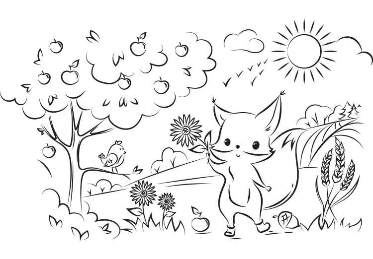 Раскраска. Осень