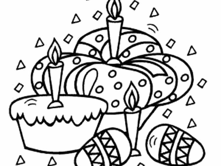 Счастливой Пасхи раскраска