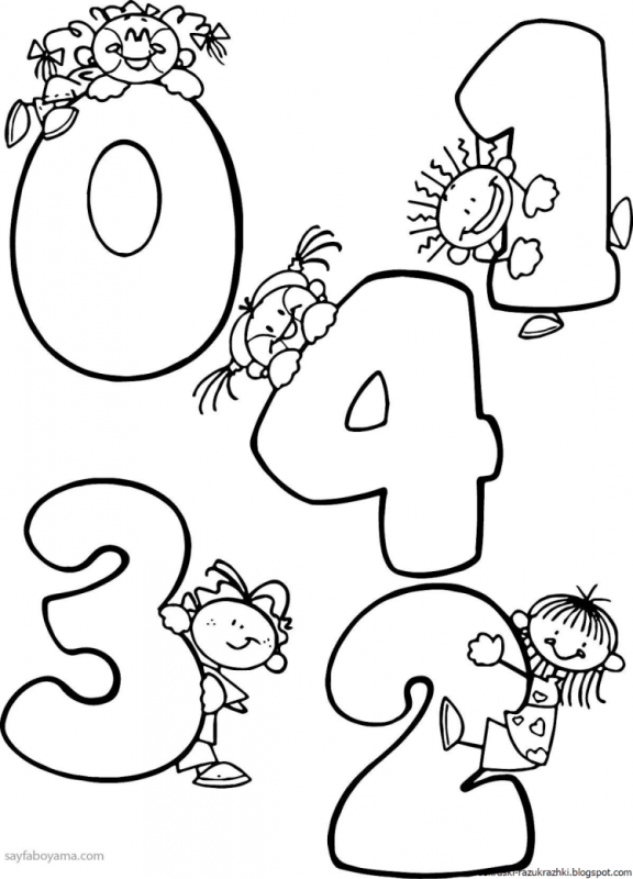 Цифра 1 раскраска