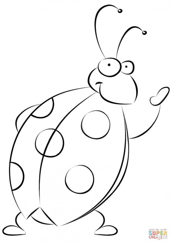 Разукрашки насекомые Божья коровка