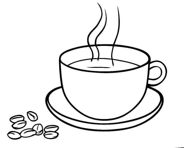 Чайная чашка с узорами раскраска