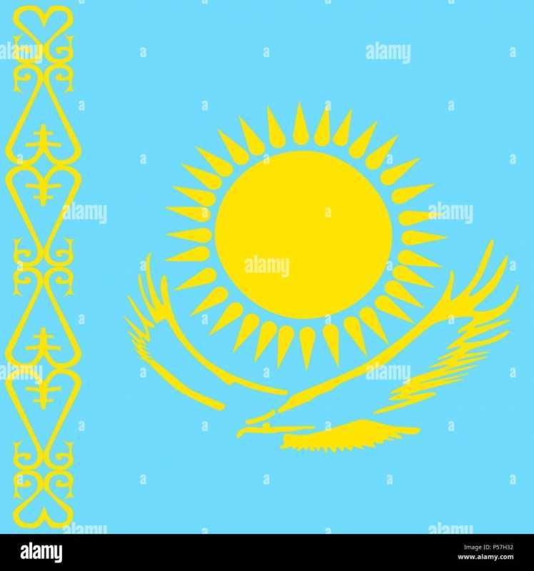 Флаг Казахстана раскраска