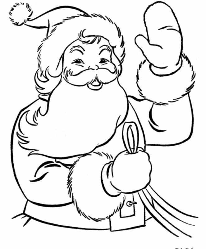 Дед Мороз раскраска сложная
