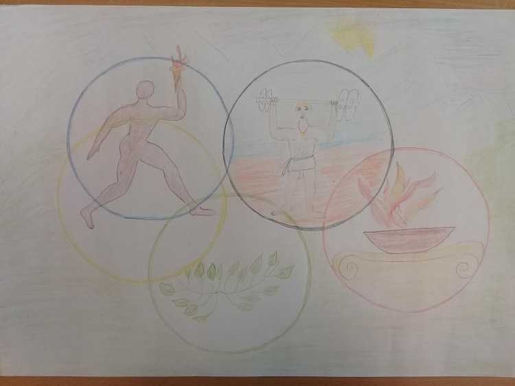 Простые рисунки на тему Олимпийские игры в древности рисунки 1 класса