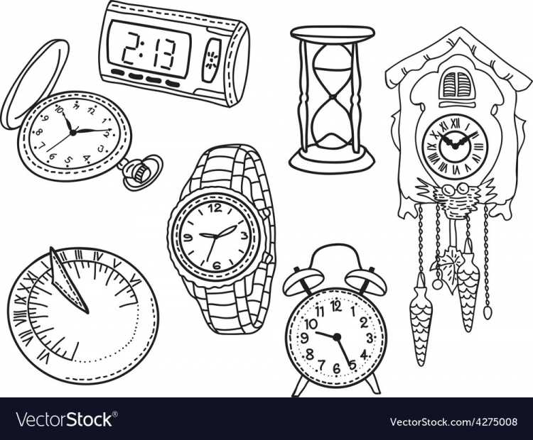 Часы раскраска для малышей