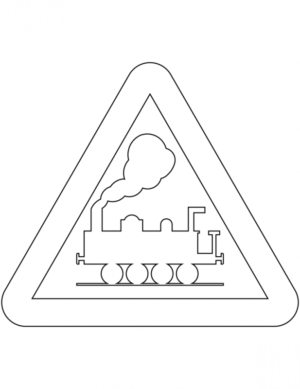 Раскраска светофор и дорожные знаки