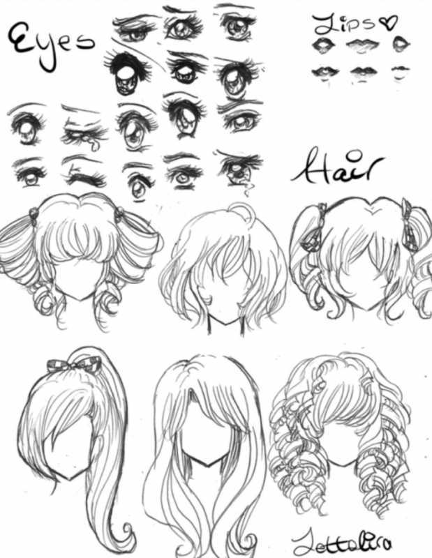 Манга прически