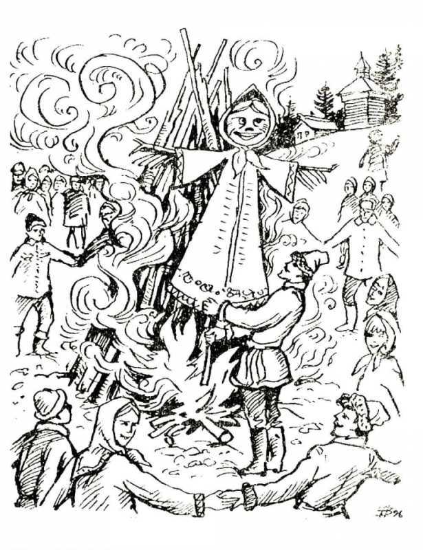 Раскраска пугало огородное для детей