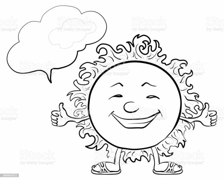 Раскраска. Солнышко