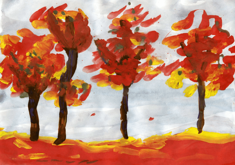 Креативное рисование осень