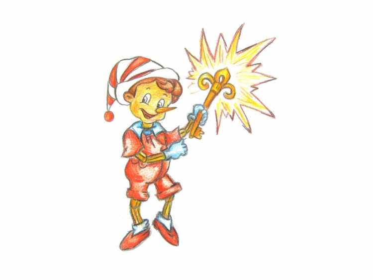 Персонажи Пиноккио и Буратино