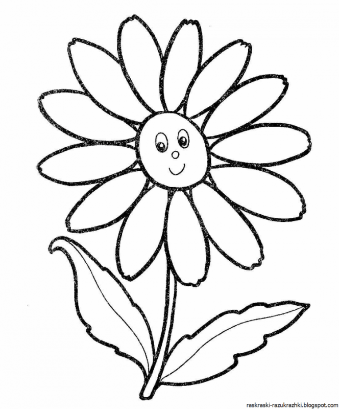Цветы. Раскраска для малышей