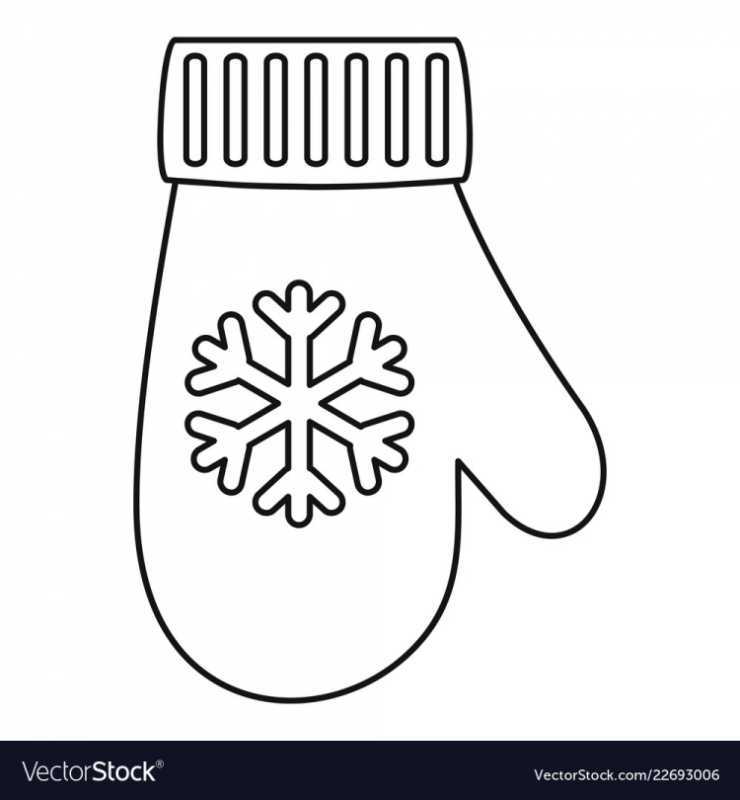 Новогодние варежки для вырезания