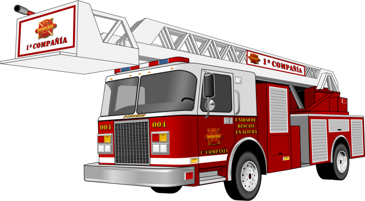 Пожарная машина раскраска для малышей