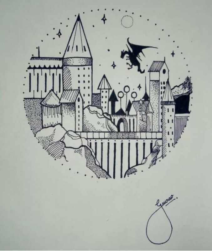 Скетчи Гарри Поттер Хогвартс