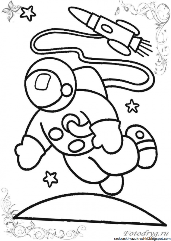 Космонавт трафарет