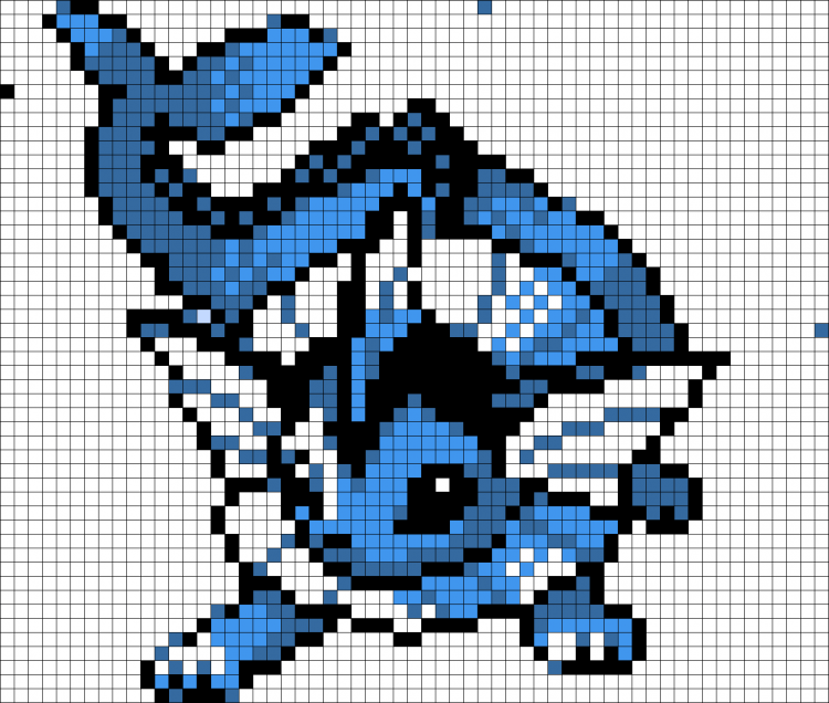 Рисование по клеточкам аниме животные