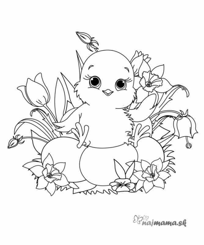 Птенец рисунок