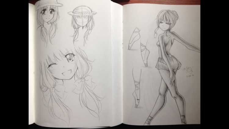 Скетчбук идеи аниме