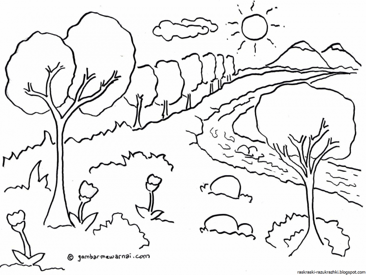 Раскраска. Лето