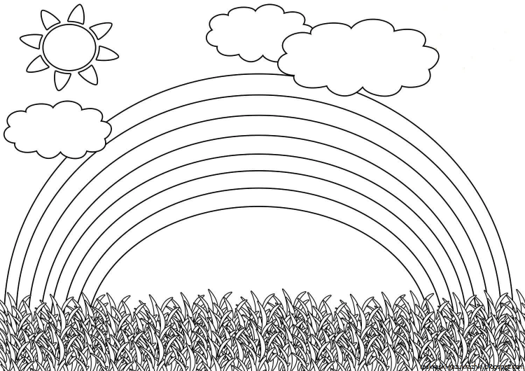 Радуга для раскрашивания