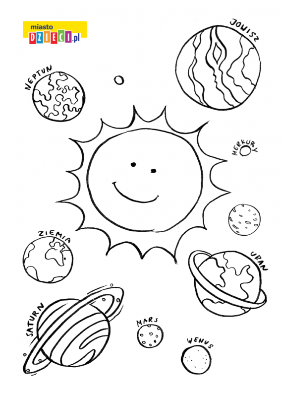 Планеты раскраска для детей