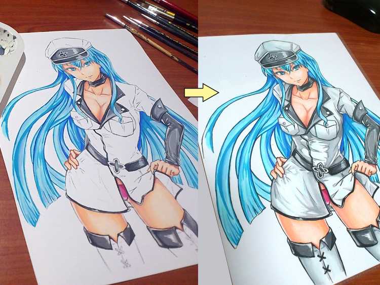 Эсдес арты карандашом