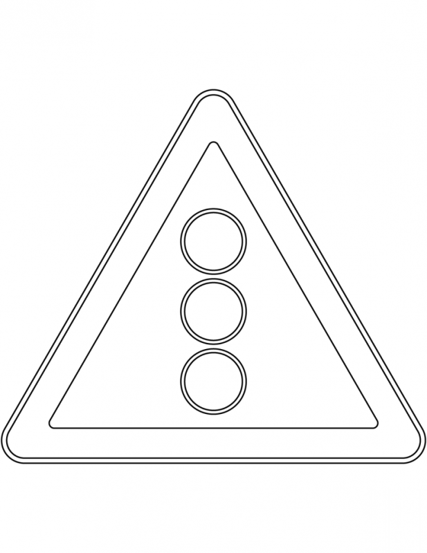 Дорожные знаки раскраска маленькие