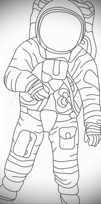 Космонавт раскраска