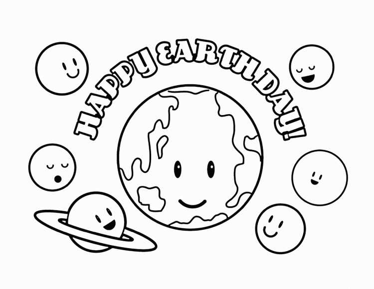 День земли раскраска