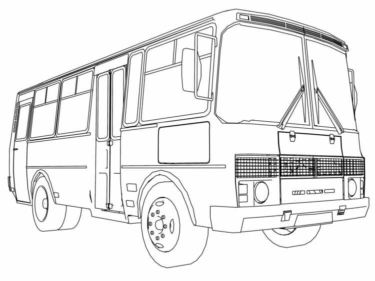 Электробус раскраска