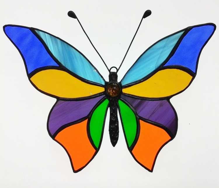 Витраж бабочка для детей