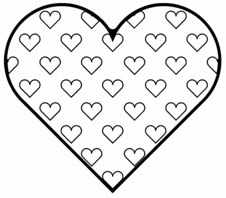 Раскраска сердечко