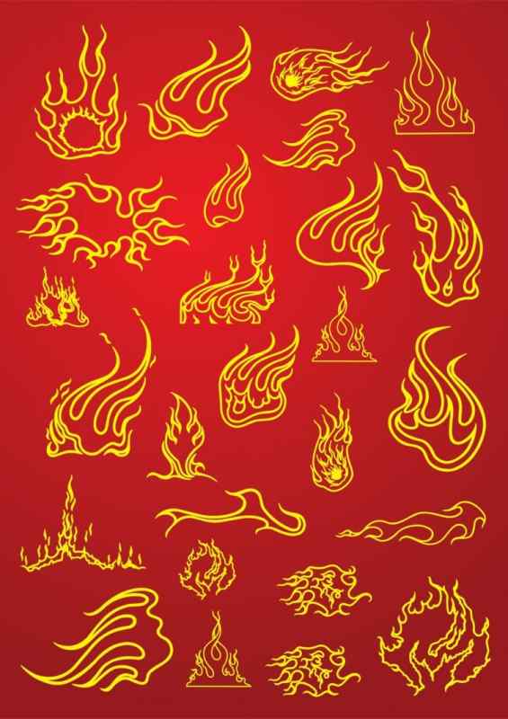 Стилизованные языки пламени