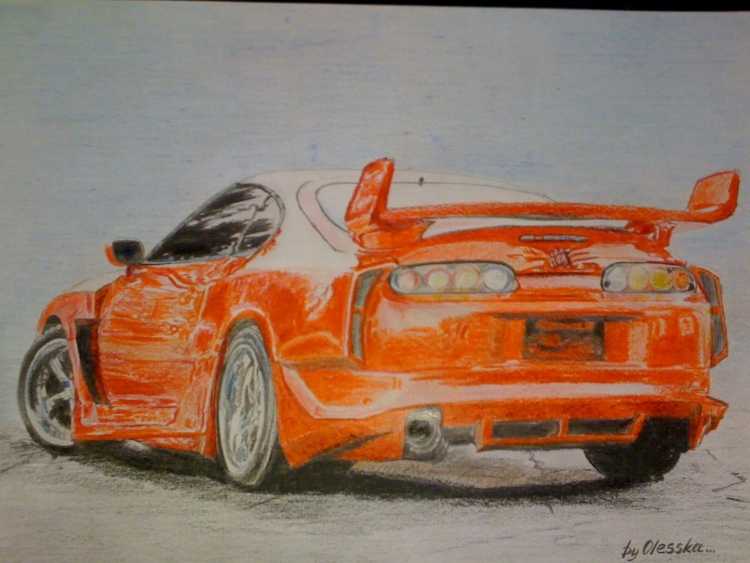 Тойота Супра а80 рисунок