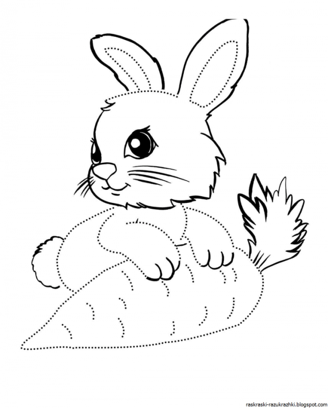 Зайчата. Раскраска