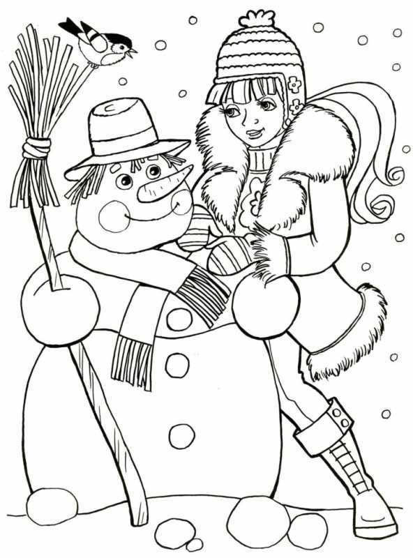 Новогодняя раскраска