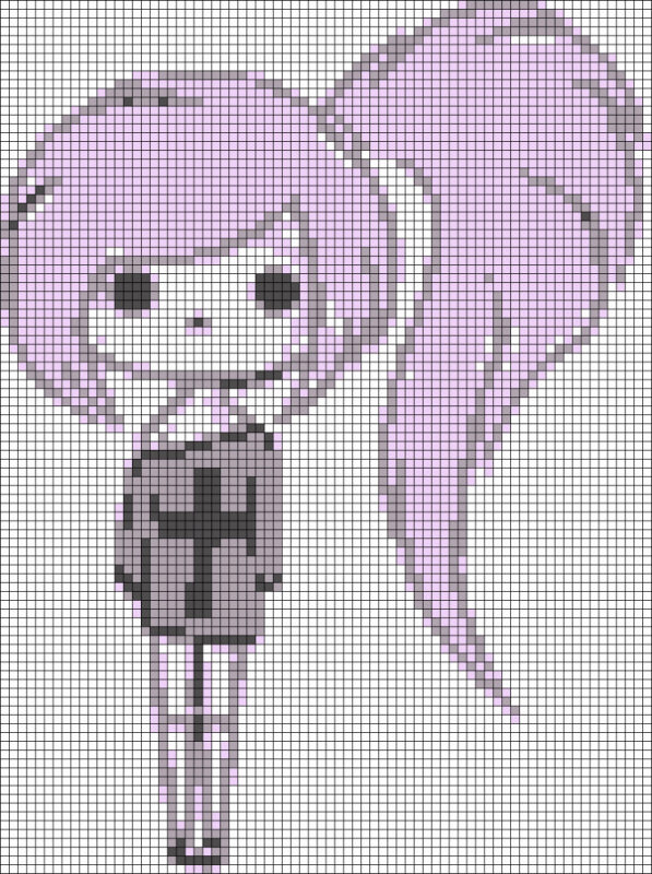 Рисунок по клеточкам маленькие милые для девочек