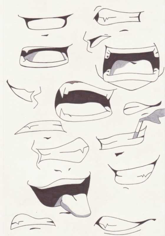 Стилизованные рты для рисования