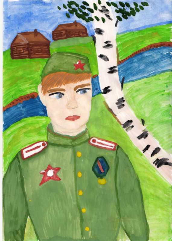 Рисунок на тему женское лицо Победы