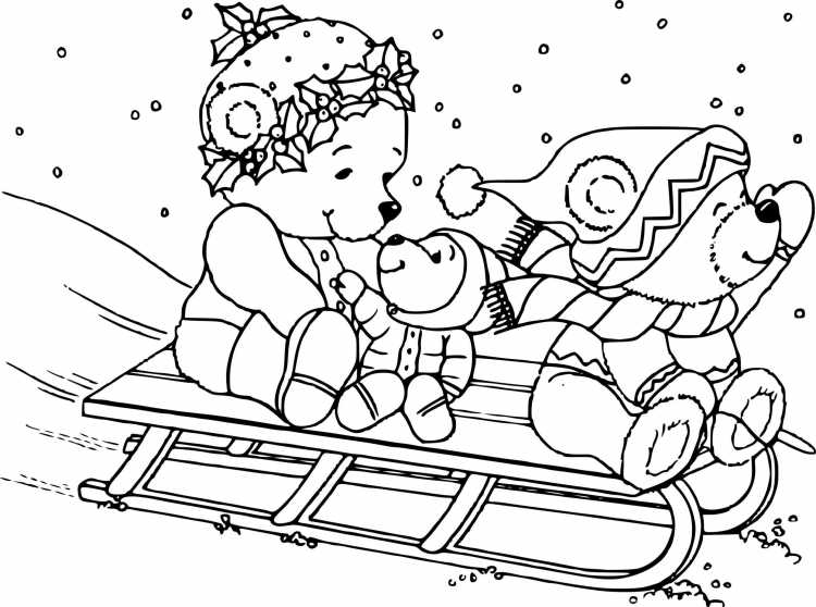 Зимняя раскраска