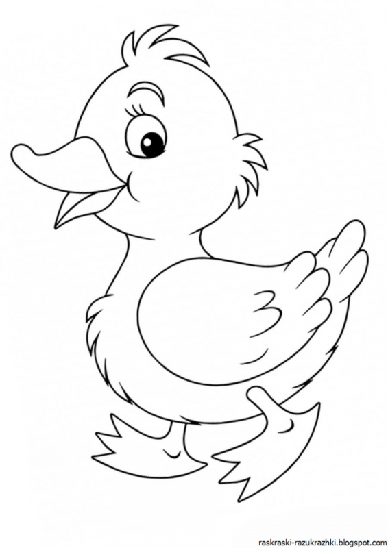 Раскраски для девочек утята