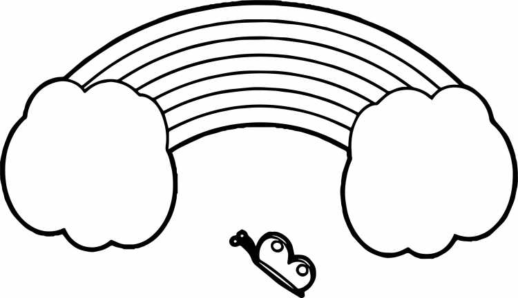 Радуга раскраска для детей
