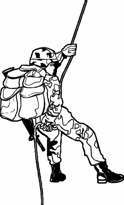 Раскраска военные солдаты